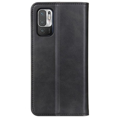 Xiaomi Poco M3 Pro (Redmi Note 10 5G) „Split“ juodas odinis atverčiamas dėklas - knygutė | Priedai.lt