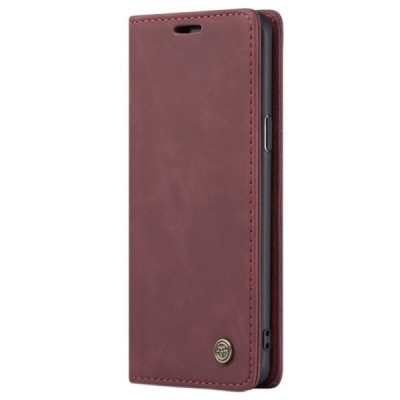 Samsung Galaxy S9 (G960) CaseMe Retro solidus atverčiamas bordo odinis dėklas - knygutė | Priedai.lt