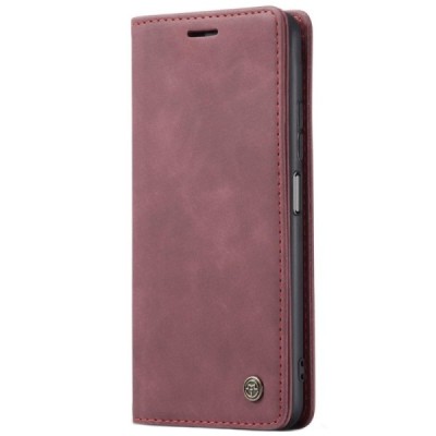 Xiaomi Redmi Note 10 Pro CaseMe Retro solidus atverčiamas bordo odinis dėklas - knygutė | Priedai.lt