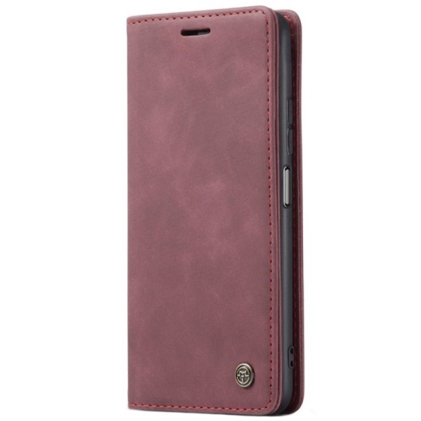 „CaseMe“ Retro solidus atverčiamas dėklas - bordo (Redmi Note 10 Pro)