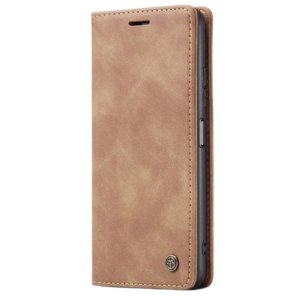 „CaseMe“ Retro solidus atverčiamas dėklas - šviesiai rudas (Redmi Note 10 Pro)