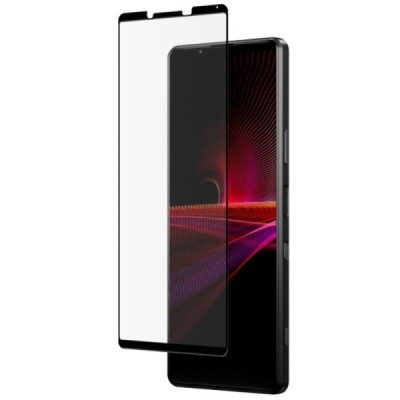 Sony Xperia 1 III „Mocolo“ 9H Tempered Glass sustiprintos apsaugos juodas pilnai dengiantis apsauginis ekrano stiklas 0,2 mm | P