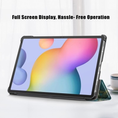 Samsung Galaxy Tab S7 FE 12.4", S7+ 12.4" (T976) atverčiamas spalvotas „Sakura“ odinis dėklas - knygutė | Priedai.lt