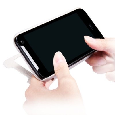 HTC Desire 310 baltas odinis atverčiamas Nillkin Fresh dėklas / Priedai.lt