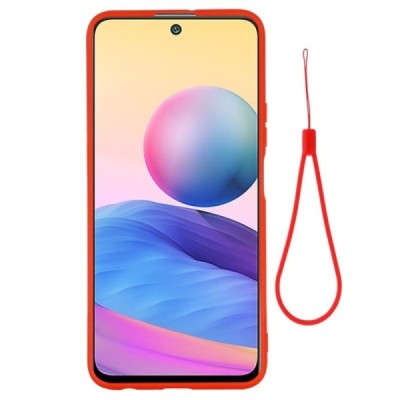 Xiaomi Poco M3 Pro (Redmi Note 10 5G) Shell kieto silikono TPU raudonas dėklas - nugarėlė | Priedai.lt