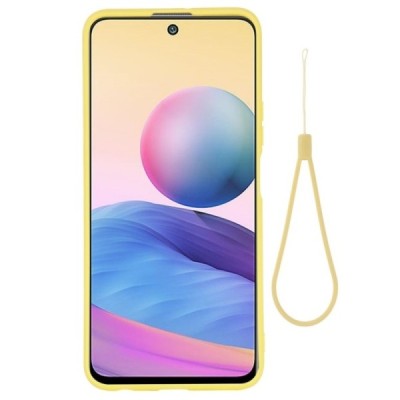Xiaomi Poco M3 Pro (Redmi Note 10 5G) Shell kieto silikono TPU geltonas dėklas - nugarėlė | Priedai.lt