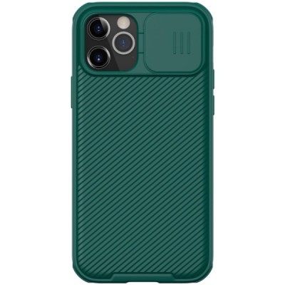 Apple iPhone 12 (12 Pro) „Nillkin“ CamShield žalias dėklas, nugarėlė su kameros apsauga | Priedai.lt