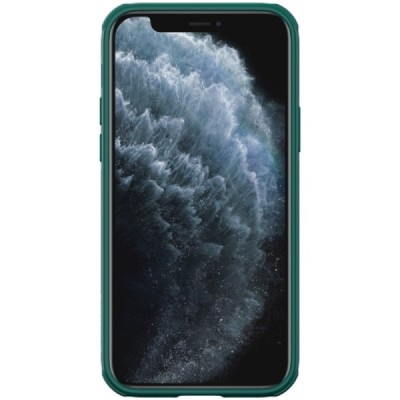 Apple iPhone 12 (12 Pro) „Nillkin“ CamShield žalias dėklas, nugarėlė su kameros apsauga | Priedai.lt