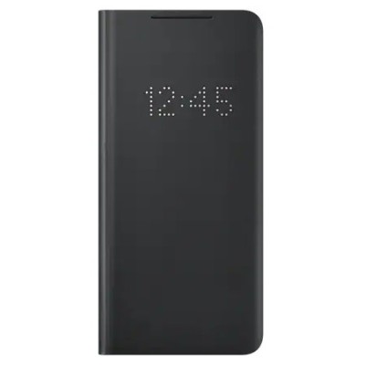 Samsung Galaxy S21 Ultra (G998B) originalus Smart Led View Cover atverčiamas juodas dėklas - knygutė | Priedai.lt