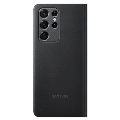 Samsung Galaxy S21 Ultra (G998B) originalus Smart Led View Cover atverčiamas juodas dėklas - knygutė | Priedai.lt
