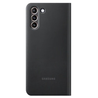 Samsung Galaxy S21+ (G996B) originalus Smart Led View Cover atverčiamas juodas dėklas - knygutė | Priedai.lt