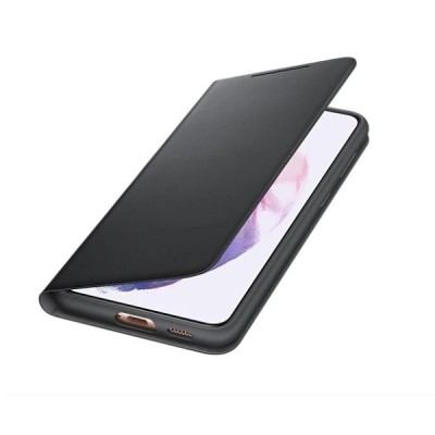Samsung Galaxy S21+ (G996B) originalus Smart Led View Cover atverčiamas juodas dėklas - knygutė | Priedai.lt
