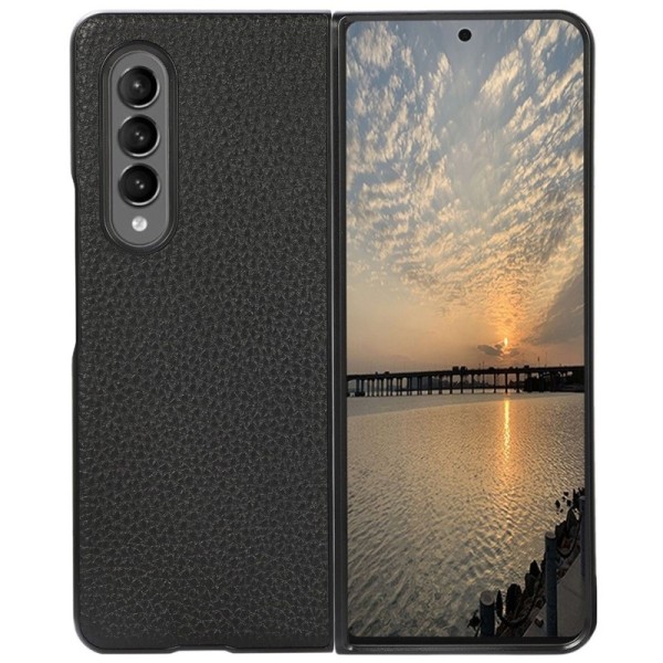 „Deluxe Leather“ dėklas - juodas (Galaxy Z Fold3)