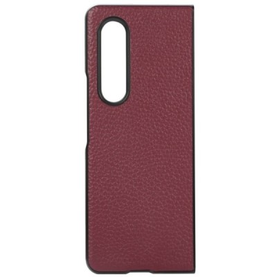 Samsung Galaxy Z Fold3 5G (F926B) Deluxe Leather bordo odinis dėklas - nugarėlė | Priedai.lt
