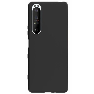 Sony Xperia 1 III kieto silikono TPU juodas dėklas - nugarėlė | Priedai.lt