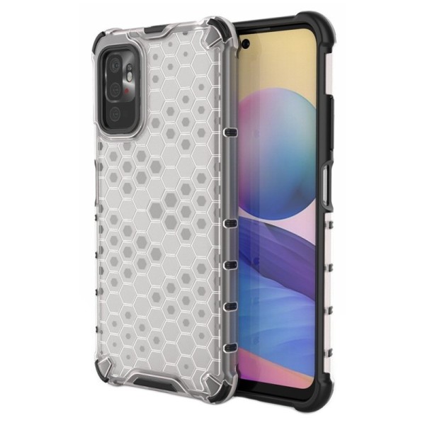 „Honeycomb“ sustiprintos apsaugos dėklas - skaidrus (Poco M3 Pro / Redmi Note 10 5G)