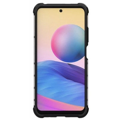 Honeycomb sustiprintos apsaugos Xiaomi Poco M3 Pro (Redmi Note 10 5G) skaidrus kieto silikono (TPU) ir plastiko dėklas | Priedai