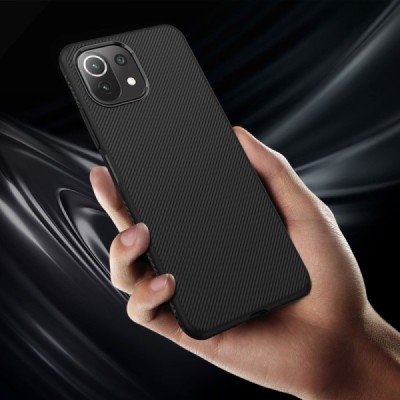 Xiaomi Mi 11 Lite kieto silikono TPU juodas dėklas - nugarėlė | Priedai.lt
