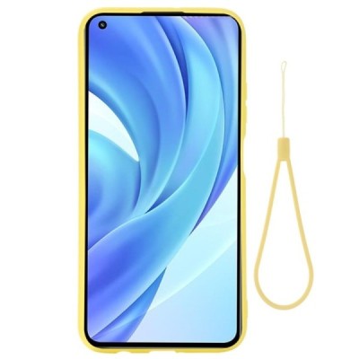 Xiaomi Mi 11 Lite Shell kieto silikono TPU geltonas dėklas - nugarėlė | Priedai.lt