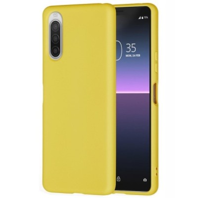Sony Xperia 10 II Shell kieto silikono TPU geltonas dėklas - nugarėlė | Priedai.lt
