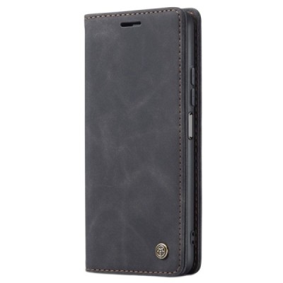 Xiaomi Mi 11 Lite CaseMe Retro solidus atverčiamas juodas odinis dėklas - knygutė | Priedai.lt