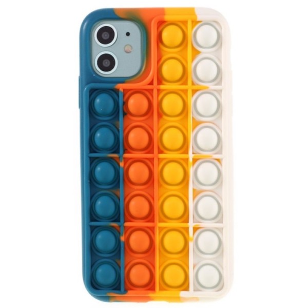 „Popit“ Bubble minkšto silikono (TPU) dėklas - mėlynas (iPhone 11)
