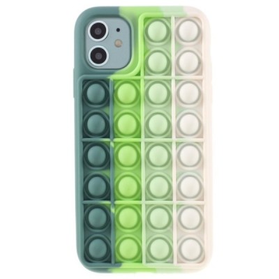 Apple iPhone 11 „Popit“ Bubble minkšto silikono TPU žalias dėklas - nugarėlė | Priedai.lt
