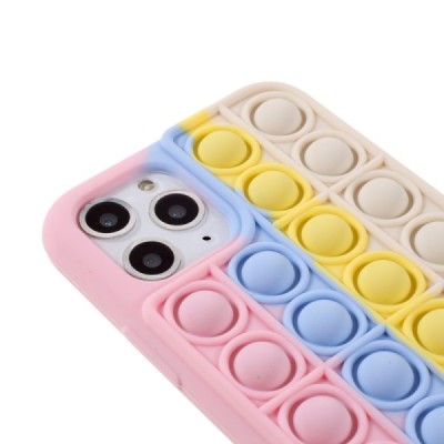 Apple iPhone 11 Pro „Popit“ Bubble minkšto silikono TPU rožinis dėklas - nugarėlė | Priedai.lt
