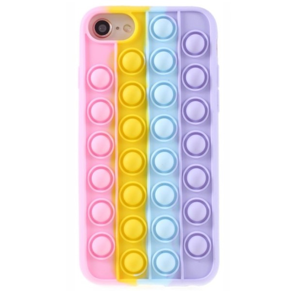 „Popit“ Bubble minkšto silikono (TPU) dėklas - rožinis (iPhone 6 / 7 / 8 / SE 2020 / SE 2022)