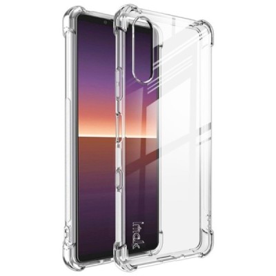 Sony Xperia 10 III Imak sustiprintos apsaugos kieto silikono TPU skaidrus dėklas - nugarėlė | Priedai.lt
