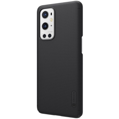 Nillkin Frosted Shield OnePlus 9 Pro juodas plastikinis dėklas / Priedai.lt