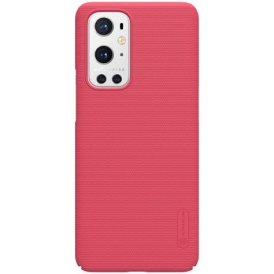 Nillkin Frosted Shield OnePlus 9 Pro raudonas plastikinis dėklas | Priedai.lt