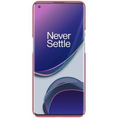 Nillkin Frosted Shield OnePlus 9 Pro raudonas plastikinis dėklas | Priedai.lt