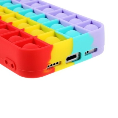 Apple iPhone 12 Mini „Popit“ Bubble minkšto silikono TPU raudonas dėklas - nugarėlė | Priedai.lt