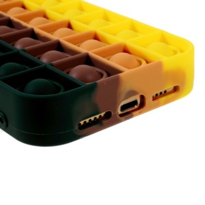 Apple iPhone 12 Pro Max „Popit“ Bubble minkšto silikono TPU tamsiai žalias dėklas - nugarėlė | Priedai.lt