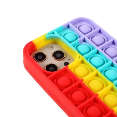 Apple iPhone 12 Pro Max „Popit“ Bubble minkšto silikono TPU raudonas - nugarėlė | Priedai.lt