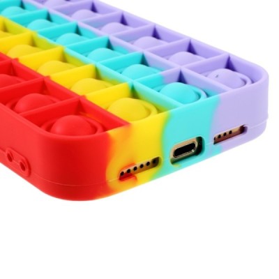 Apple iPhone 12 Pro Max „Popit“ Bubble minkšto silikono TPU raudonas - nugarėlė | Priedai.lt