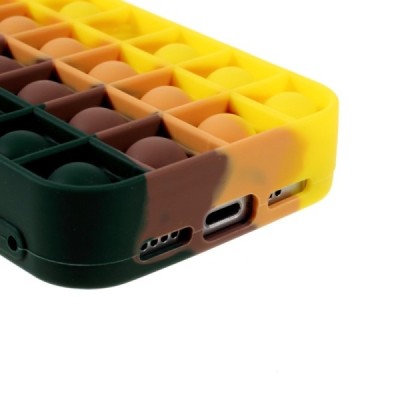 Apple iPhone 12 (12 Pro) „Popit“ Bubble minkšto silikono TPU tamsiai žalias dėklas - nugarėlė | Priedai.lt