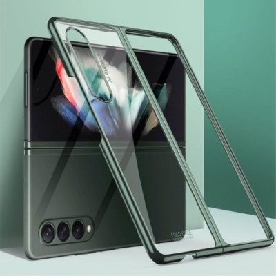 Samsung Galaxy Z Fold3 5G (F926B) GKK skaidrus plastikinis žalios spalvos dėklas - nugarėlė | Priedai.lt