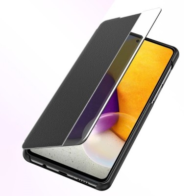 Samsung Galaxy A32 4G (A325F) View Line juodas atverčiamas dėklas - knygutė | Priedai.lt