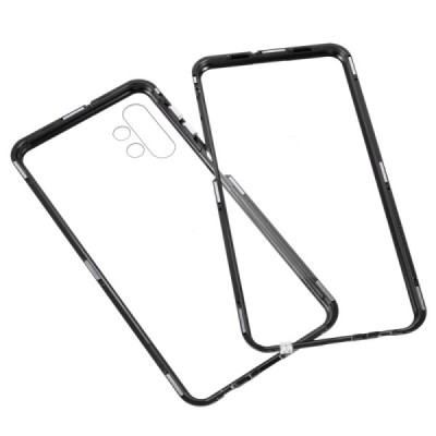 Samsung Galaxy A32 5G Frame skaidrus (permatomas) magnetinis dvigubas plastikinis dėklas | Priedai.lt