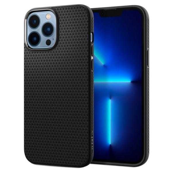 „Spigen“ Liquid Air dėklas - juodas (iPhone 13 Pro)