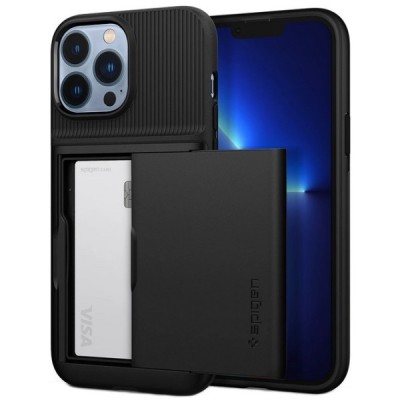„Spigen“ Slim Armor CS Apple iPhone 13 Pro Max juodas kieto silikono dėklas | Priedai.lt