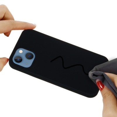 Apple iPhone 13 Mini Shell kieto silikono TPU juodas dėklas - nugarėlė | Priedai.lt