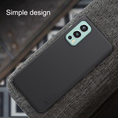 Nillkin Frosted Shield OnePlus Nord 2 juodas plastikinis dėklas | Priedai.lt