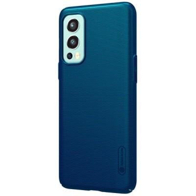 Nillkin Frosted Shield OnePlus Nord 2 mėlynas plastikinis dėklas | Priedai.lt