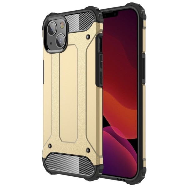 Sustiprintos apsaugos dėklas - auksinis (iPhone 13 Mini)