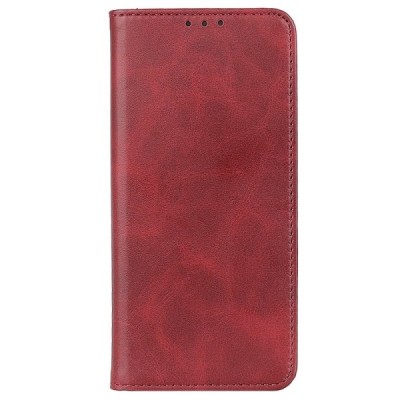 Samsung Galaxy A03s SM-A037G (166.5 x 75.98 x 9.14mm) „Split“ raudonas odinis atverčiamas dėklas - knygutė | Priedai.lt