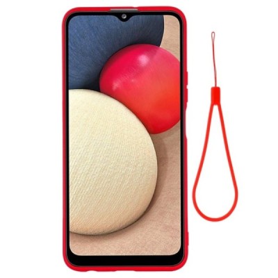 Samsung Galaxy A03s SM-A037G (166.5 x 75.98 x 9.14mm) Shell kieto silikono TPU raudonas dėklas - nugarėlė | Priedai.lt