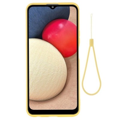 Samsung Galaxy A03s SM-A037G (166.5 x 75.98 x 9.14mm) Shell kieto silikono TPU geltonas dėklas - nugarėlė | Priedai.lt
